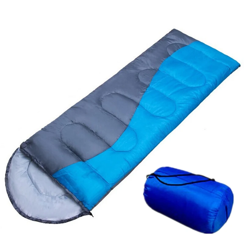 1300g (190+30)*75cm Winter Sleeping Bag for Outdoor Camping Hiking Travelling Thick Cotton Sleep Rest Single Bag 2M Height Adult