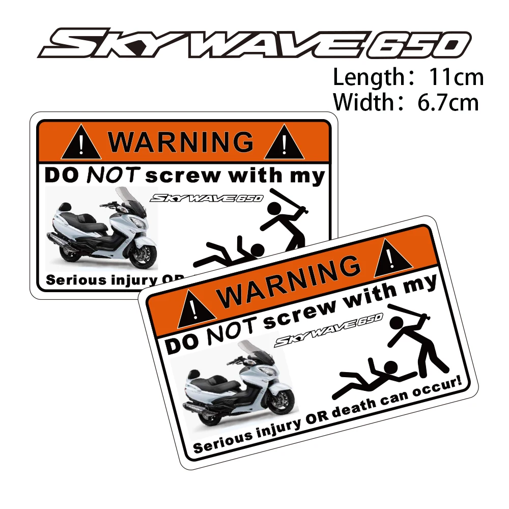 

KODASKIN Motorcycle Cheap 2D Creative Warning Sticker Decal for Suzuki Skywave 650