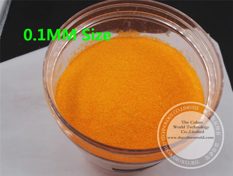 

TCF504 Neon Orange Colors 0.1mm size solvent resistant glitter for nail Art nail Polish or other DIY decoration