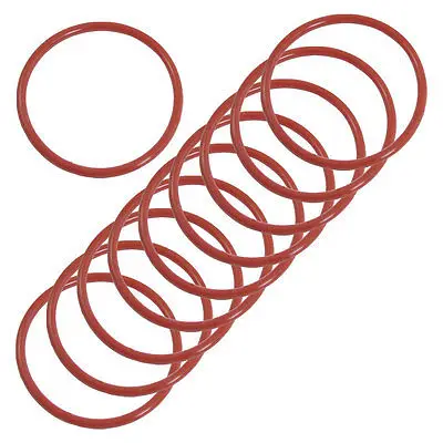 

10 Pcs Red Rubber 34mm x 2mm Oil Seal O Rings Gaskets Washers