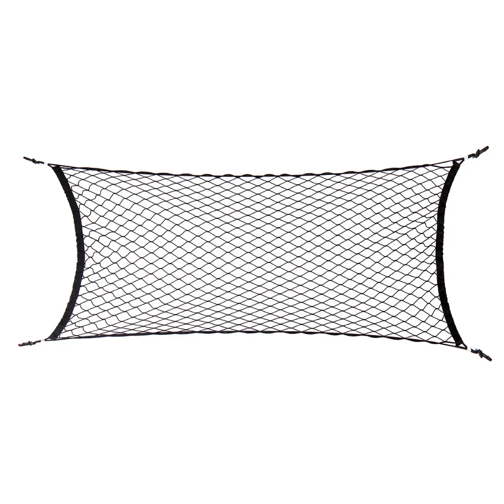 

Wow Car Trunk Rear Cargo Organizer Storage Elastic Mesh Net Holder 4 Hooks 110x50 cm