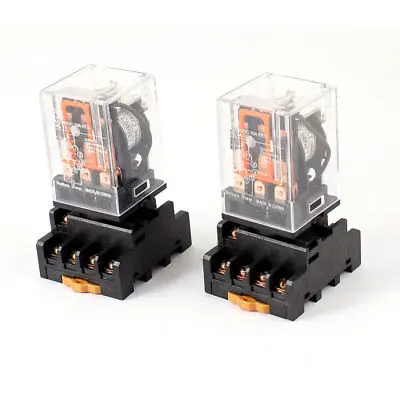 

DC 24V Катушка 3PDT 11-Pin Реле питания 2 шт + 35 мм din-рейка розетка