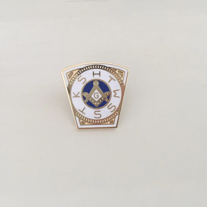 1pc Hot Sale Masonic Mark Master Mason Royal Arch Freemason Lapel Pin Keystone Pins and Badges Metal Craft Enamel Brooch