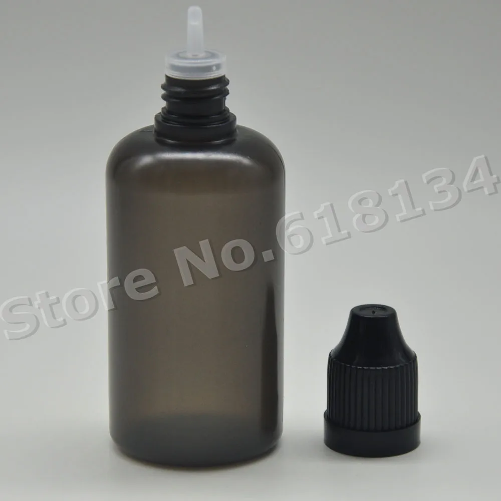 1500 pcs 50ml black plastic liquid dropper bottle with child resistant tops