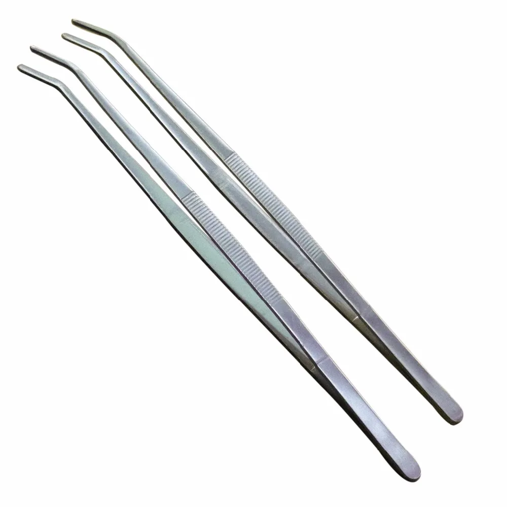 5Pcs/Lot Dental Forceps Stainless Steel Medical Curved Tweezers Probe Mouth Plier For Teeth Tooth Cleaning Nipper Tool 11.81