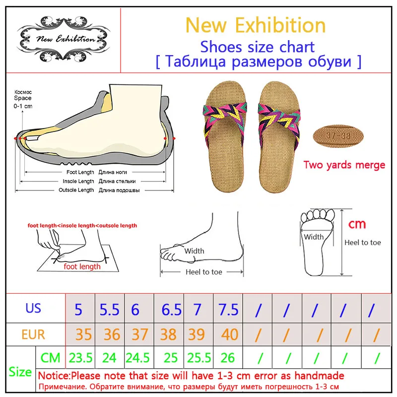 Nowa wystawa lniane pantofle damskie wnętrze domu podłoga antypoślizgowy pas poprzeczny buty zdrowe i wygodne wkładki lniane 35 -40