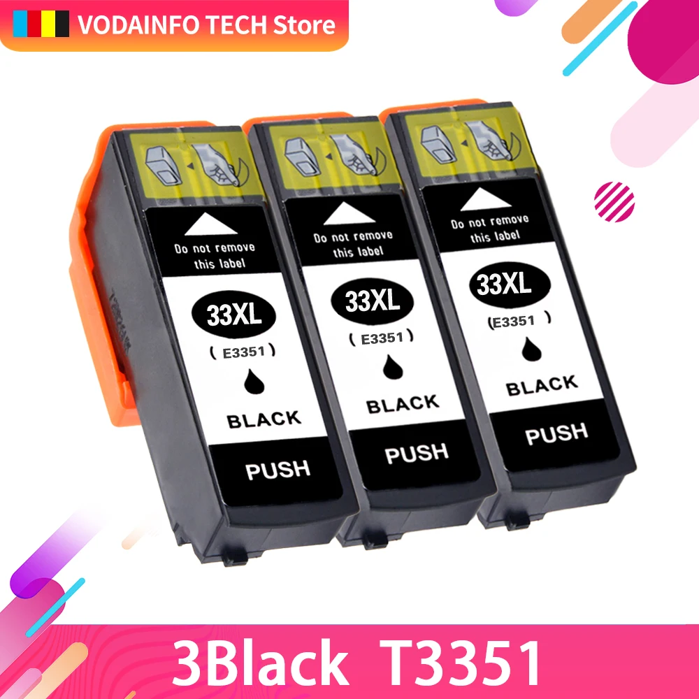 QSYRAINBOW 33XL T3351 3362 3363 cartuchos de tinta compatibles para impresora Epson XP-900 xp-830 xp-645 640 635 630 540 530