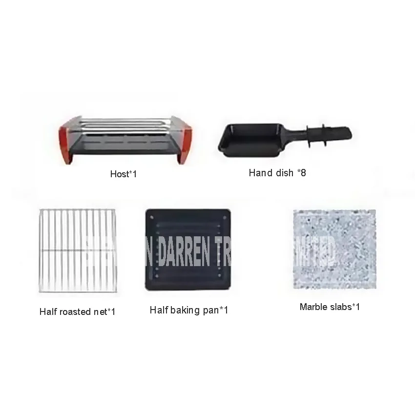 Electric oven TW-108 Portable Barbecue Grill Double-deck Electric Smokeless Grill For Family/Party/Outdoors Picnic Grill Machine