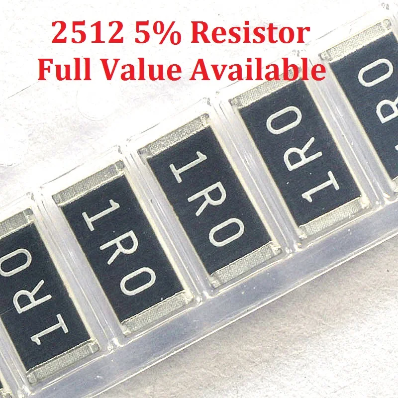 

100pcs/lot SMD Chip Resistor 2512 4.3M/4.7M/5.1M/5.6M/6.2M/Ohm 5% Resistance 4.3/4.7/5.1/5.6/6.2/M Resistors 4M3 4M7 5M1 5M6 6M2