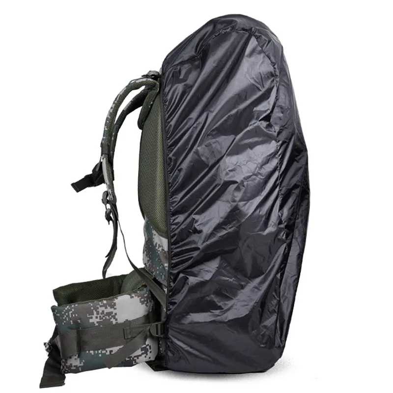 Imagem -06 - Capa de Chuva Mochila Bolsa à Prova Impermeável Água Poeira Caminhadas Bolsas Acampamento Grande Militar 90l 95l 110l Capa Chuva Xa41a 35l 100l 120l