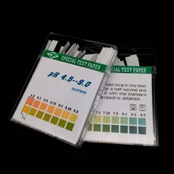 Tiras de prueba de PH, papel tornasol, PH4.5-9.0, ácido alcalino, para agua, Saliva, prueba de orina, medidor de PH, 100 Uds.