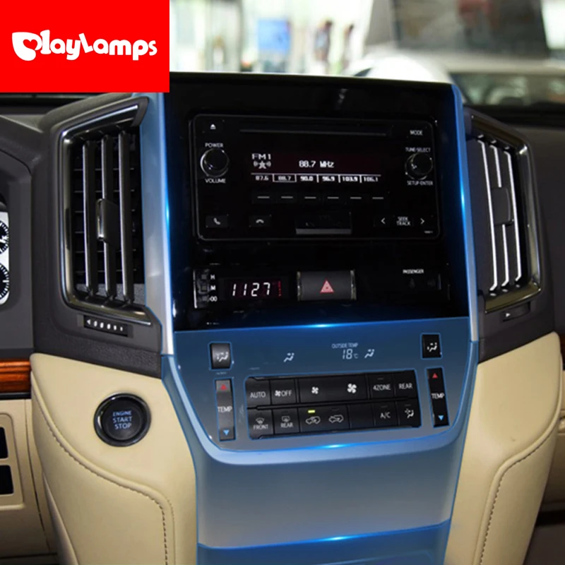 

Автомобильная наклейка s для Toyota ТПУ пленка прозрачная наклейка защитная Крышка центральной консоли для Toyota Land Cruiser LC200 2016-2018