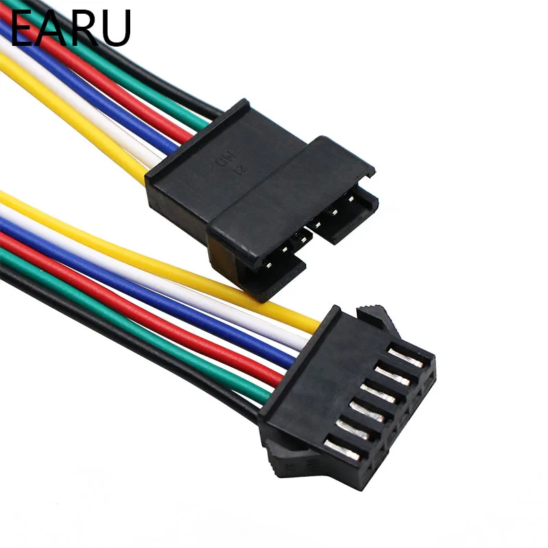 Conector de cable JST SM 2P 3P 4P 5P 6P, 10 pares, 15cm, macho a hembra, tiras LED, conectores de controlador de lámpara, adaptador rápido