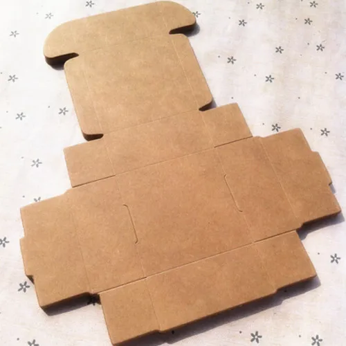 

3.7*3.7*2cm 500 Pcs/Lot Brown Kraft Paper Craft Jewelry Package Boxes Small Gift Party Pack Box For Biscuits Handmade Soap Candy
