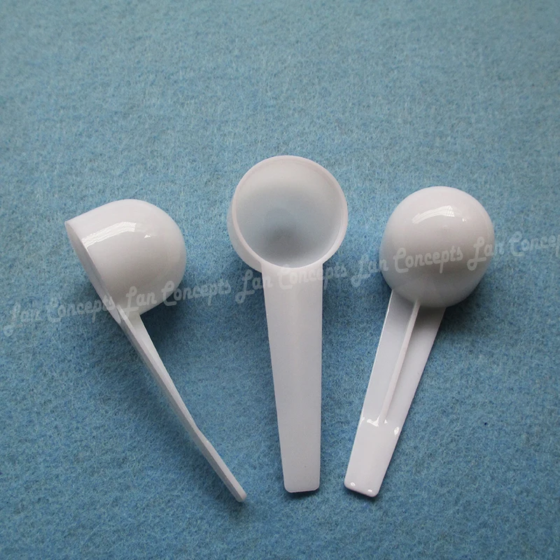 9ML Plastic Scoop 5g PP Measuring Spoon 5 gram Spoons for medical milk powder Liquid - white 200pcs/lot Free shipping