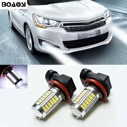 BOAOSI 2x Error free H8 H11 LED projector Fog Light bulb For citroen c2 c4 c4l c5 triumph car accessories