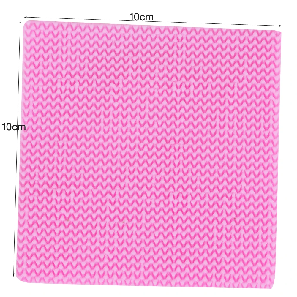 Sophronia DIY Silicone Molds Needle Knitting Wool Texture Fondant Cake Decorating Cake Border Craft Baking Moulds M480