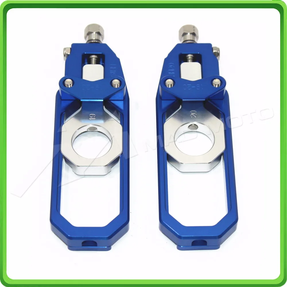 Motorcycle Chain Tensioner Adjuster fit for Suzuki GSXR1000 GSX-R 1000 2009 2010 2011 2012 2013 2014 2015 2016 Blue & Silver