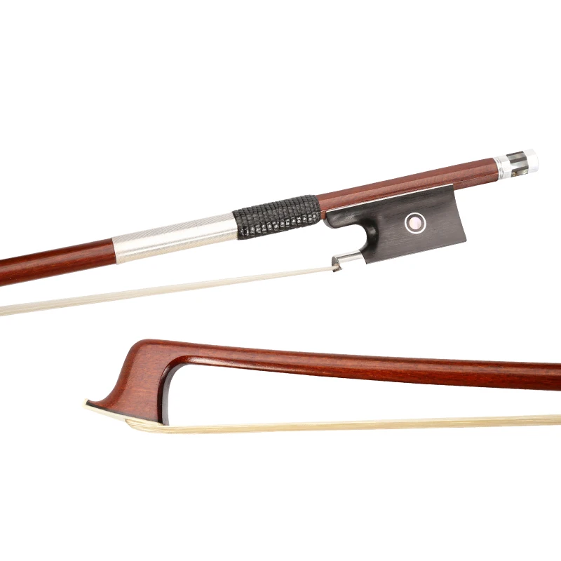 TOP Model Brzail hematoxylin 4/4 violin bow novo  Ebony Sapo Violino accessory Free shipping