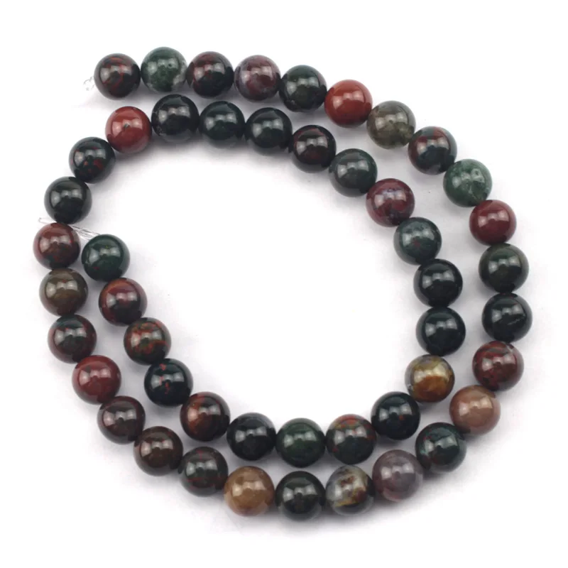 round bloodstone/heliotrope beads natural stone beads DIY loose beads for jewelry making strand 15 inches  wholesale !