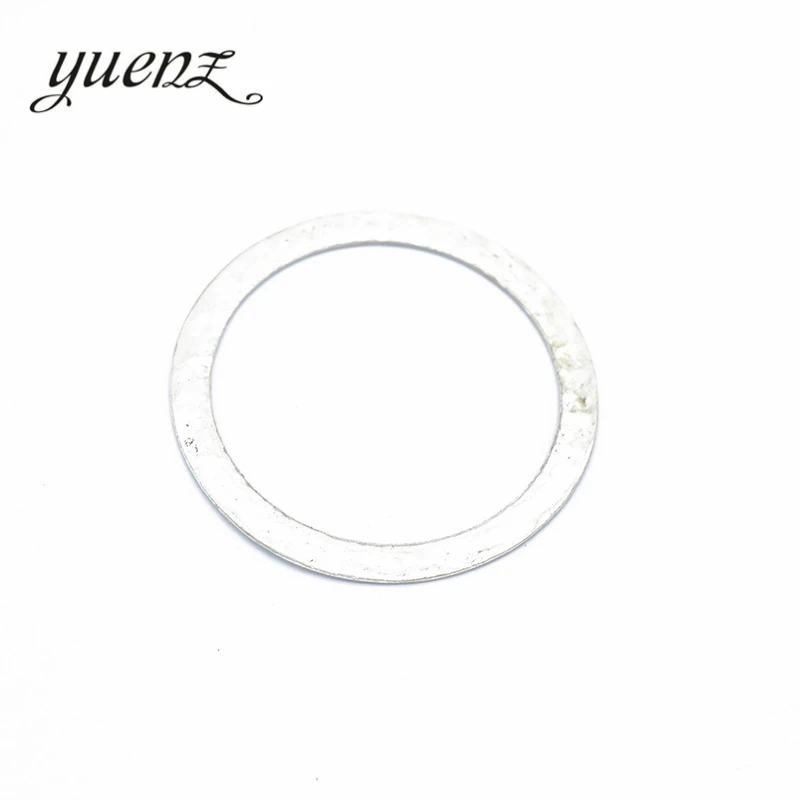 YuenZ 3pcs 3 color Antique Silver color ring charms fit for Necklace DIY Metal Jewelry Making 54*54mm B111