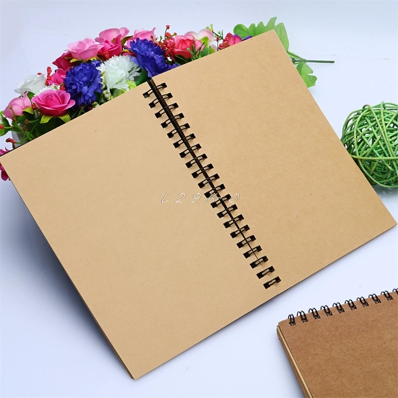 Reeves – carnet de croquis à spirale, papier Kraft blanc pour carnet de notes