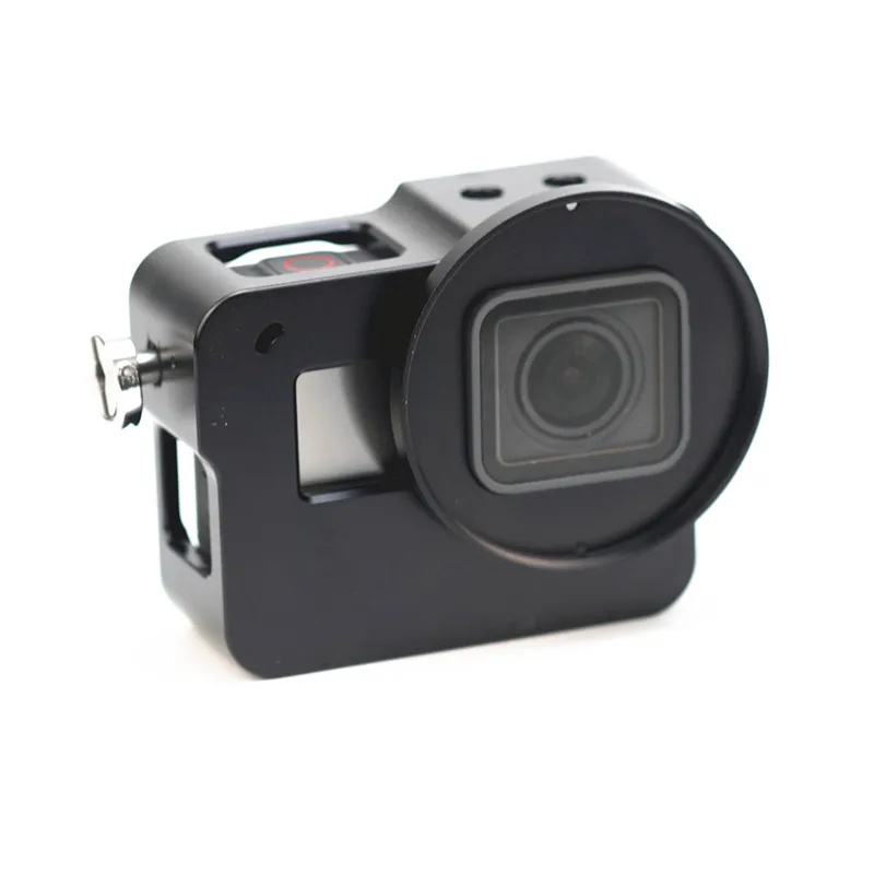 Suptig Aluminium Accessories Mount Protection Frame+52MM UV Lens With Cover For Gopro Hero2018 Hero5 6 7 Black Camera Mounting