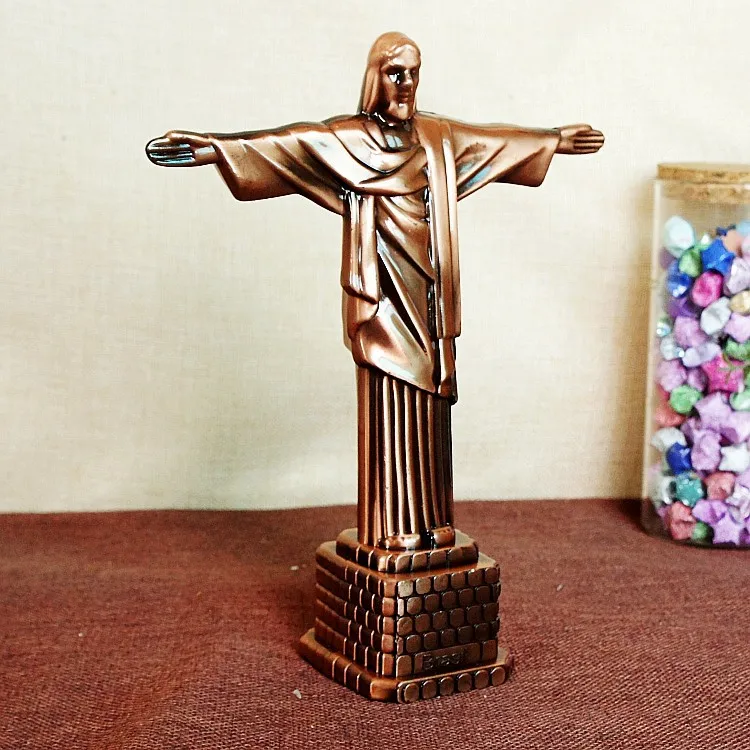 Metal crafts Creative handicraft furnishing articles Catholic gift Brazil like Jesus, Decoration Crafts,Figurines & Miniatures