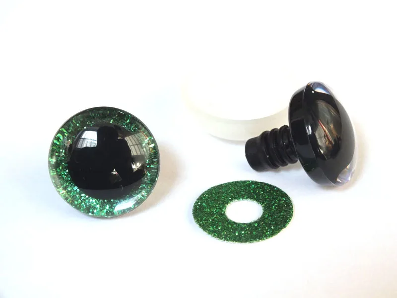 20 piezas-Ojos de juguete de seguridad de plástico trapezoidal transparente, sin tejer, brillo, 9mm, 12mm, 14mm, 16mm, 18mm, 20mm, 25mm
