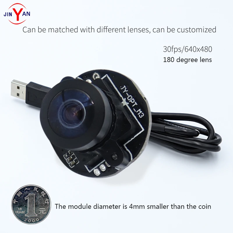 Jinyan 0.3MP mini camera UVC protocol WDR USB2.0 camera module OV7740