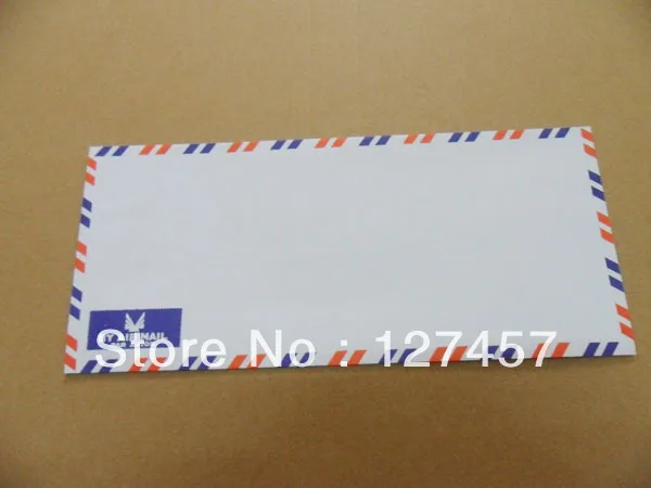 4 x 9 inches air mailer ticket envelope with self-adhesive glue on flap - 500pcs / lot free shipping