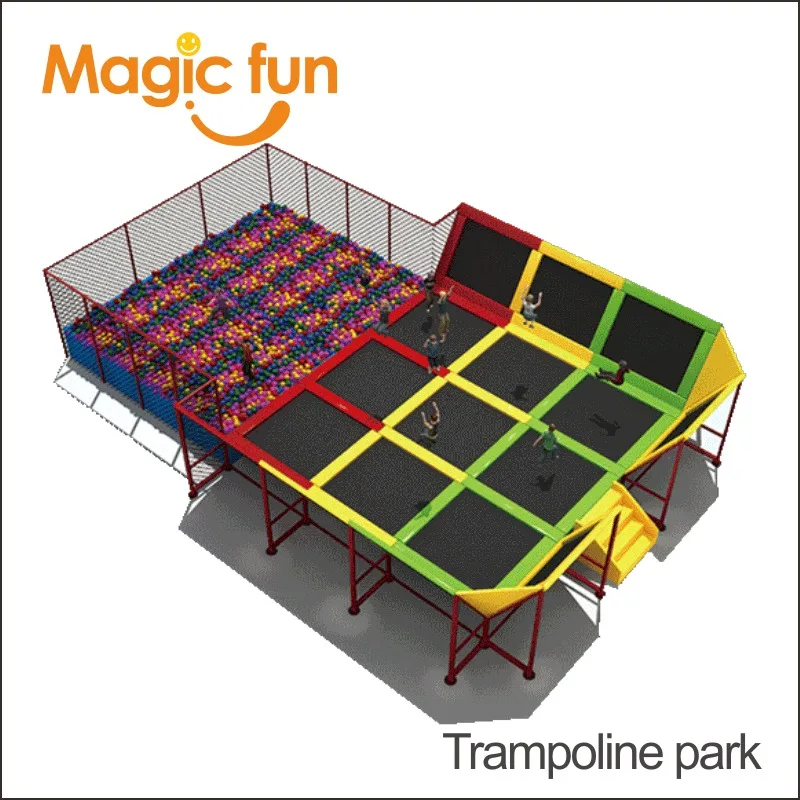 Children Playground Park High Jumping Indoor Trampoline