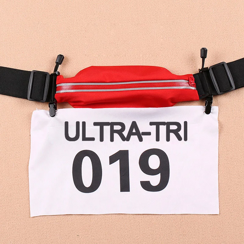 ULTRA-TRI Removable Race Bib Number Fixing Clips Buckles for Marathon Triathlon Running Waist Belt Belly Band