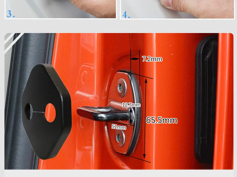 For Honda Accord Civic CR-V Fit 2011 2012 2013+ Car Door Lock Decoration Cover Car Covers Door Stopper Protection Cover