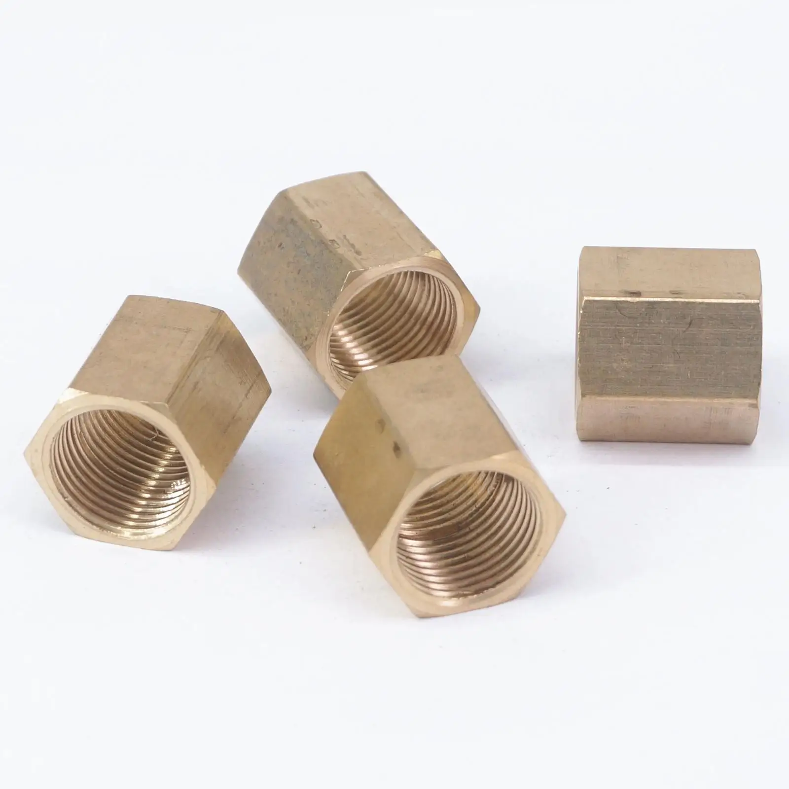 LOT 5 3/8 "BSP Innengewinde Messing Rohr Fittings Hex Mutter Rod Anschluss Kupplung Volle port