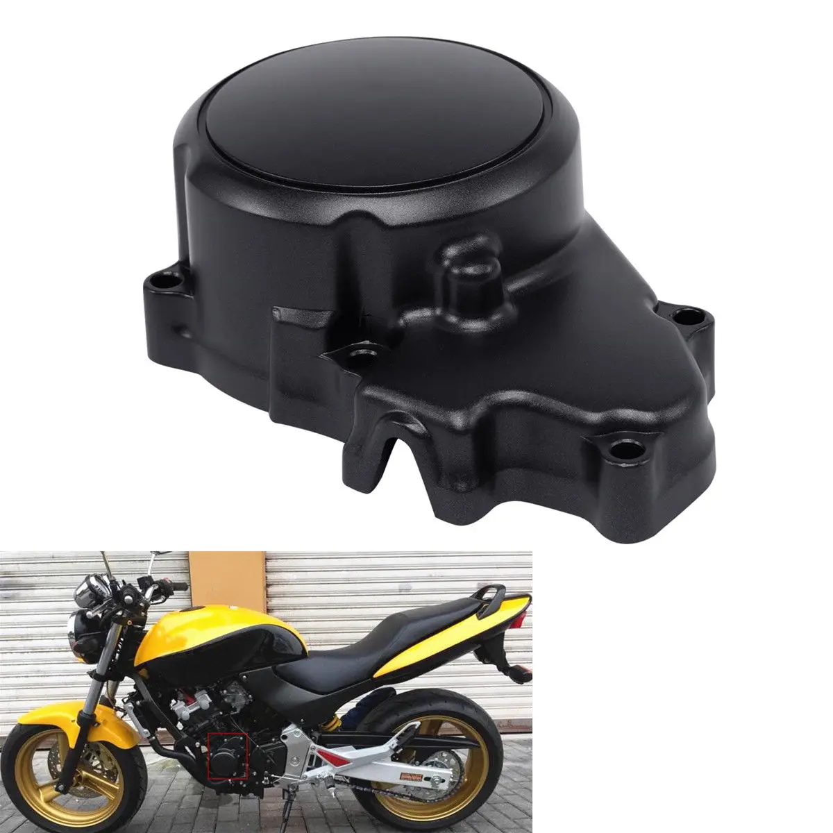 Motorcycle Matte Black Aluminum Engine Stator Crank Case Cover For Honda Hornet 250 1998-2007 1999 2000 2001 2002 2003 2004 2005