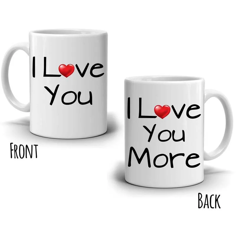 Funny Romantic Couples His and Her Gift Coffee Mug, Wedding Anniversary Valentines Day Dating Present for Husband Wife Girlfrien