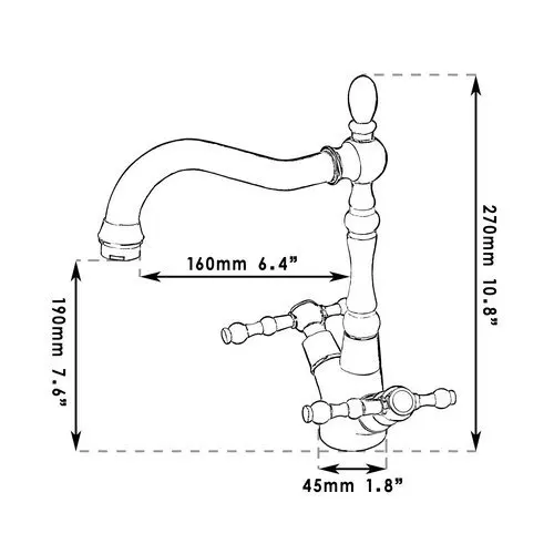 JIENI Antique Copper Soild Brass Rotated Single Hole Double Handles Kitchen Swivel Deck Mount Basin Sink Faucet Mixer Tap