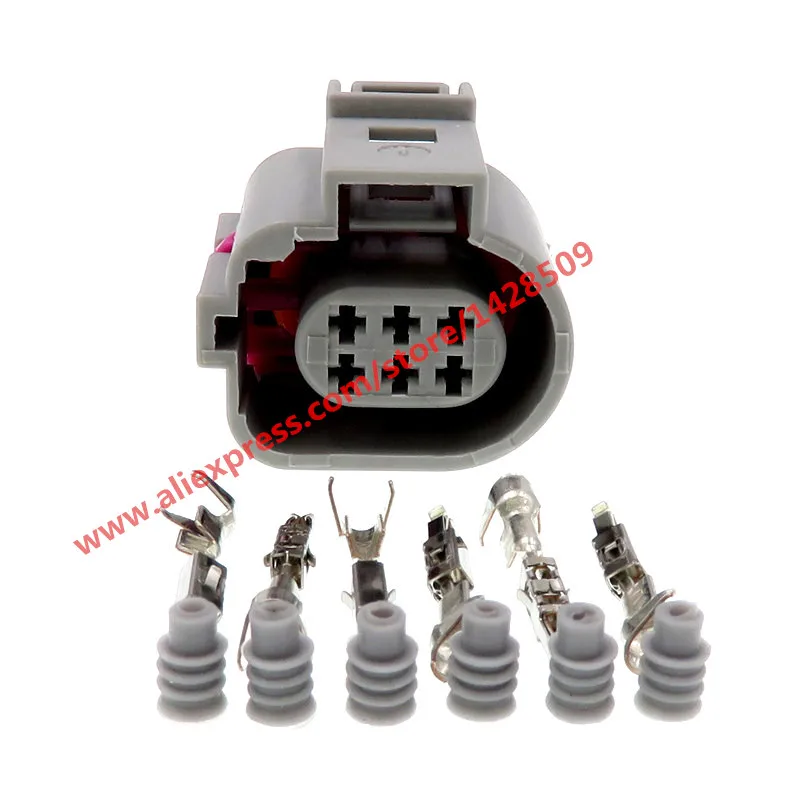 1 Set 6 Pin 1J0973713G Automotive Connector 1.5 Waterproof Auto Plug 1J0 973 713 G For VW