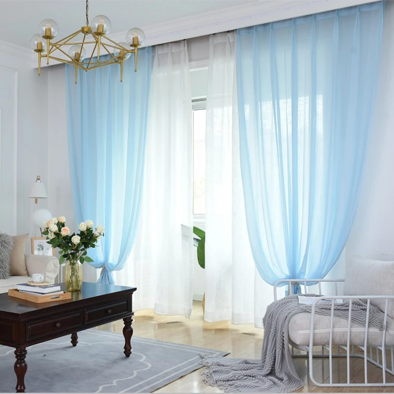 MAKEHOME najwyższej klasy Tulle zasłony do sypialni perspektywa Sheer Voile Tulle zasłony do salonu niestandardowy rozmiar — zdjęcie 5