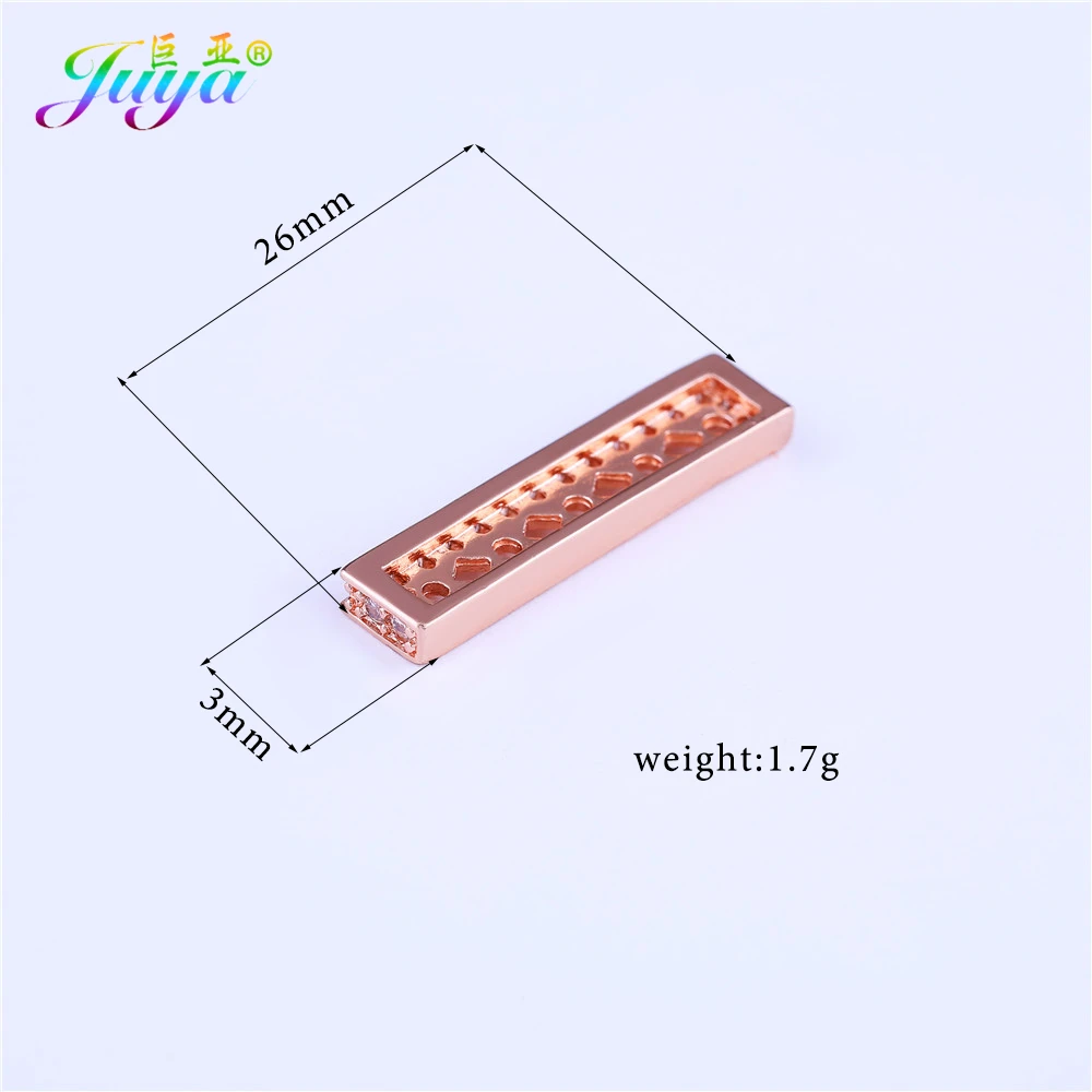 Juya 2 4Pcs/Lot Handmade 3 5 Holes Charm Spacer Bars Accessories For DIY Natural Stone Perle Needlework Jewelry Making