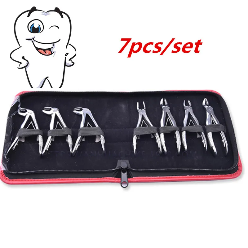 

2016 NEW high quality Children extraction forceps 7 pcs/set dental instruments tools