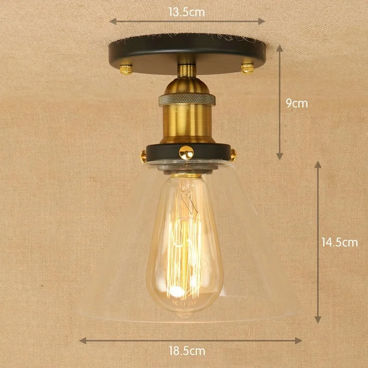 

IWHD Notdic Style Glass Ceiling Lamps For Living Room Vintage Iron Plafondlamp Bedroom Home Lighting Fixtures Lampara Sufitowa