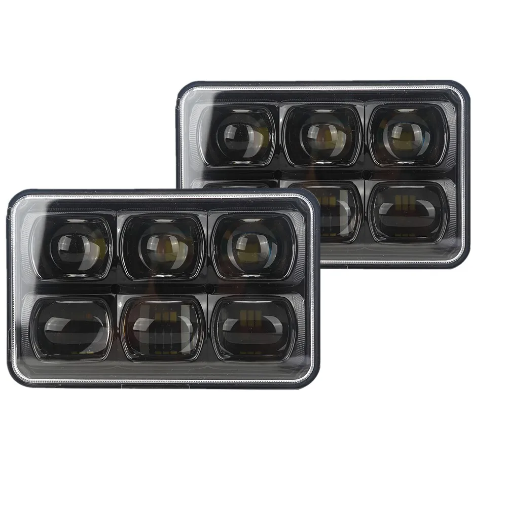 

2pcs Auto Led Headlight 4X6Inch Car Headlamp 60W Hi Low Sealed Beam For Ford Trucks Offrord 4X4 New