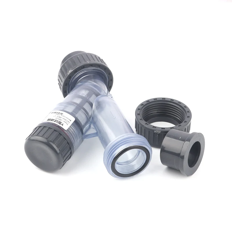 32mm Y-Type Transparent U-PVC Filter Corrosion Resistance Visible Aquarium Pipe Line Filter Micro Irrigation System Pump Filter