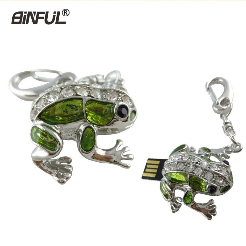 

Diamond Cute Frog USB Flash Drive 64GB 32GB Diamond Pen Drive 16GB 8GB 4GB Pendrive Animal Memory Stick USB 2.0 U Disk