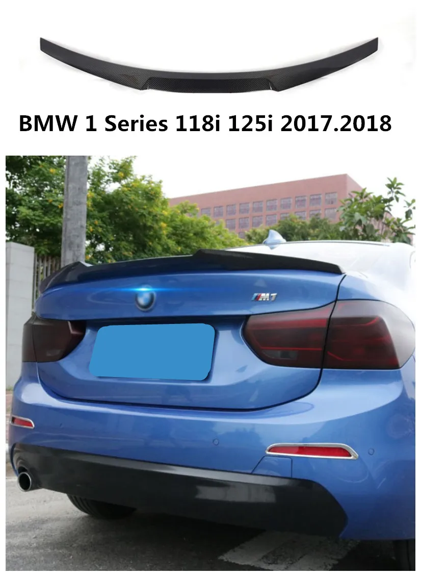 

HLONGQT Carbon Fiber Spoiler For BMW 1 Series 118i 125i 2017.2018 High Quality Car Rear Wing Spoilers Auto Accessories