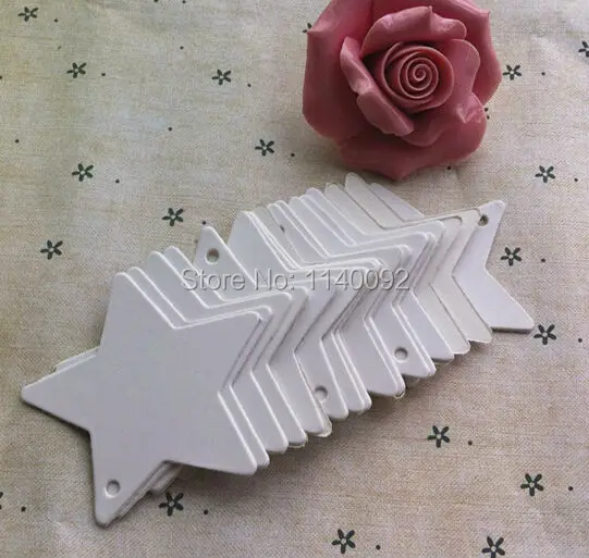 

Бесплатная доставка, 400 шт. в партии, 6x6 см, белая пентаграмма, бумажная подвесная бирка/искусственная кожа/бирка для одежды/фотография/карты