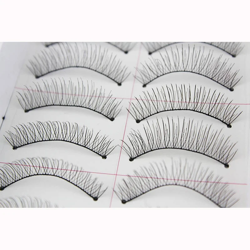 Hot 10 Pairs False Eyelashes Long Soft Handmade Fake Eye Lash Extensions Natural Full Strip Lashes 217#