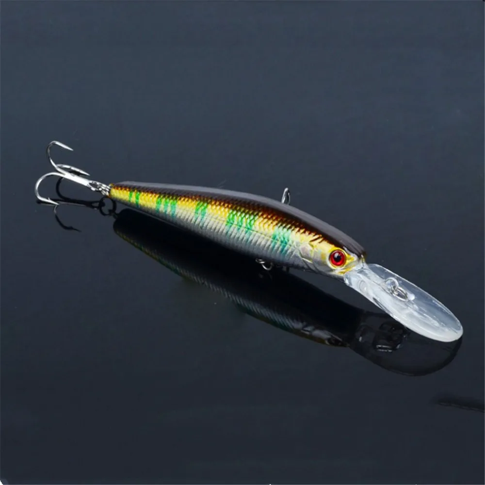 1Pcs 12.5cm 14g Plastic Hard Bait Minnow Fishing lures Deep Sea Bass Lure Crankbait Artificial Swimbait Wobbler Fishing Tackle